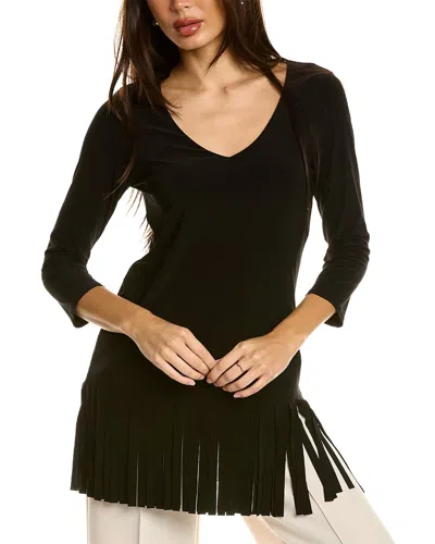 Joseph Ribkoff Fringe Top In Black