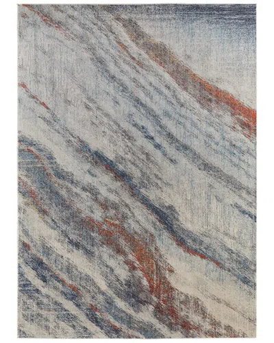 Weave & Wander Adelmo Modern Abstract Polypropylene & Polyester Accent Rug In White