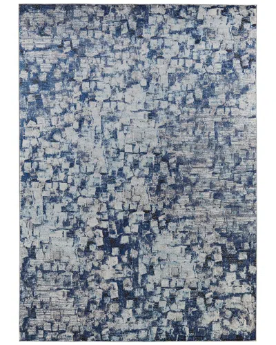 Weave & Wander Adelmo Modern Abstract Polypropylene & Polyester Accent Rug In Blue