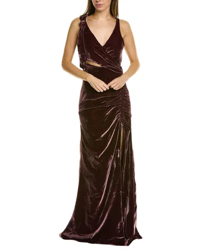 Cinq À Sept Genevive Silk-blend Gown In Purple