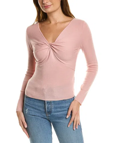 Reveriee Twisted Wool-blend Sweater In Pink