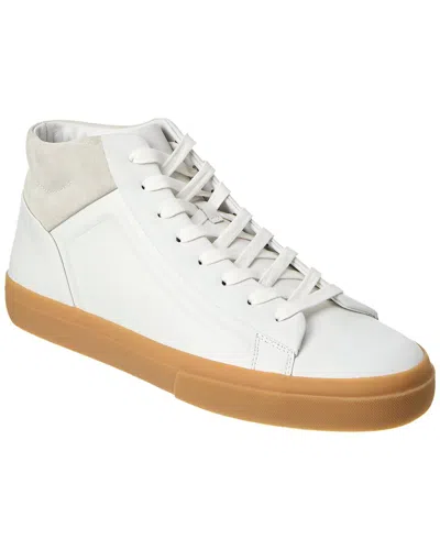 Vince Fynn Leather & Suede High-top Sneaker In White