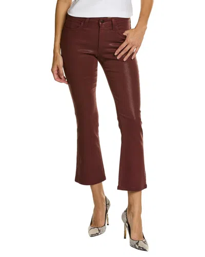 Joe's Jeans Marsala Coated Mid-rise Crop Bootcut Jean In Red
