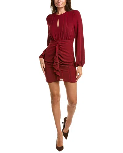 Bcbgeneration Shadow Stripe Mini Dress In Red