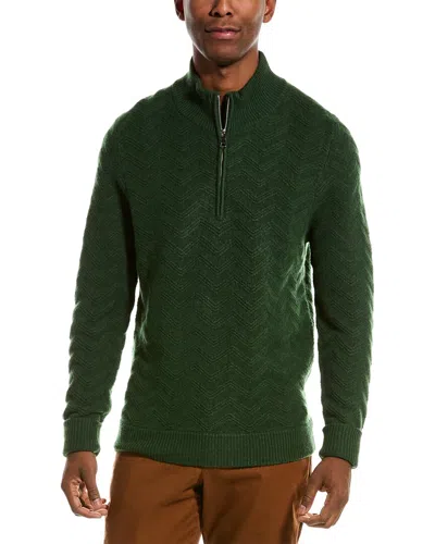 Kier + J Cable Wool & Cashmere-blend Turtleneck Sweater In Green