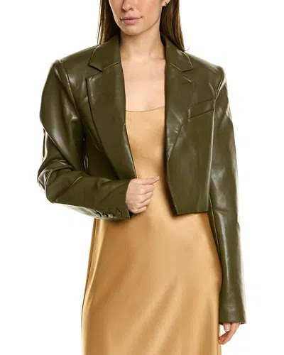 Nicholas Aliza Cropped Blazer In Green