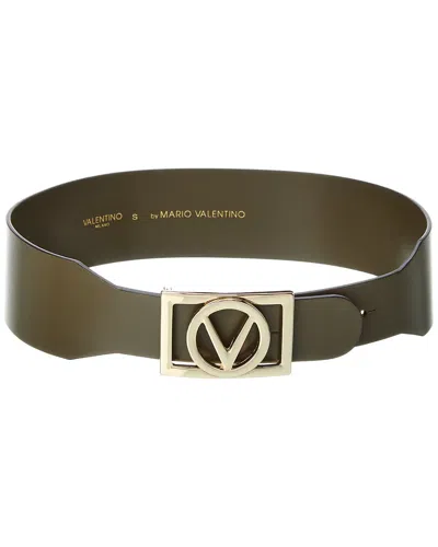 Valentino By Mario Valentino Margot Soave Leather Belt In Green