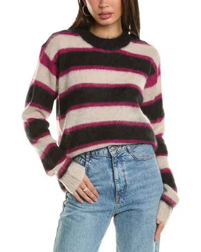 Isabel Marant Étoile Dimitria Striped Mohair-blend Sweater In Purple