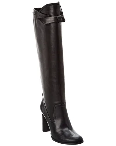 Alexandre Birman Clarita Saddlery 90 Leather Knee-high Boot In Black