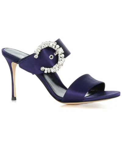 Marion Parke Lucia Silk Sandal In Blue