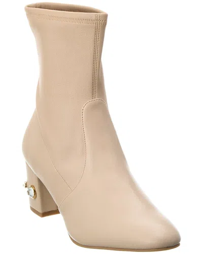 Stuart Weitzman Allshine 60 Leather Bootie In White