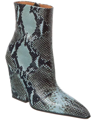 Paris Texas Jane Leather Ankle Boot In Blue