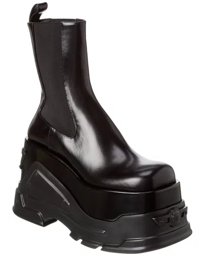 Versace Medusa Anthem Platform Boots In Black