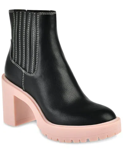 Dolce Vita Caster H2o Waterproof Leather Bootie In Black