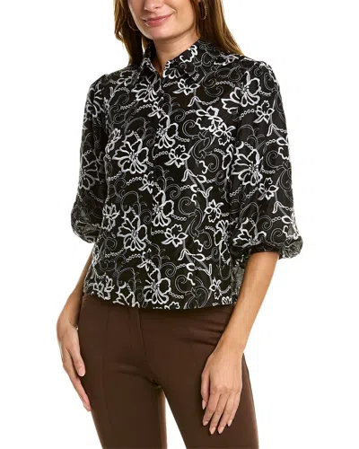 Gracia Embroidered Blouse In Black