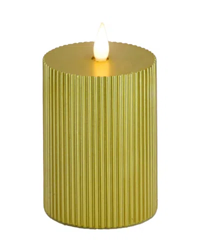 Hgtv 5in Georgetown Real Motion Flameless Led Candle In Gold