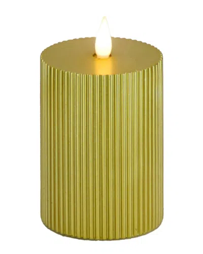 Hgtv 4in Georgetown Real Motion Flameless Led Candle In Gold