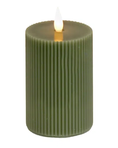 Hgtv 5in Georgetown Real Motion Flameless Led Candle In Green