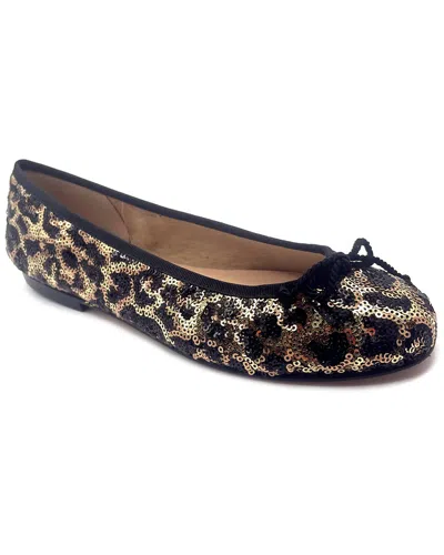 French Sole Pearl Sequin Flat In Brown