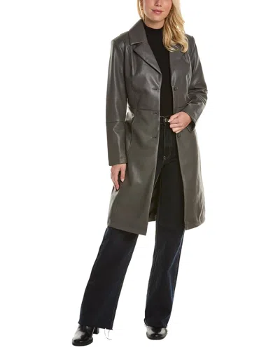 Badgley Mischka Tiffany Coat In Grey