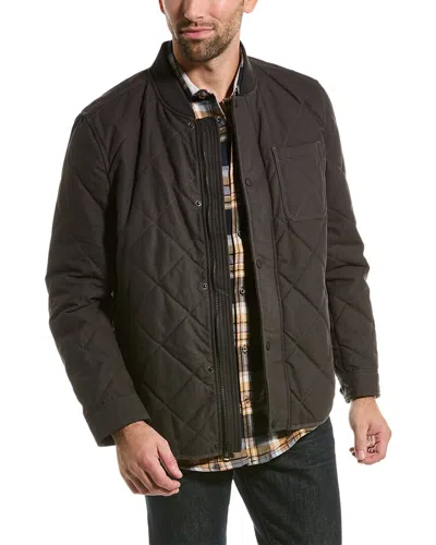 Cole Haan Signature Diamond Quilted Rain Jacket In Grey