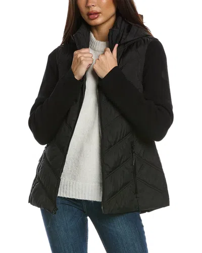 Nautica Chevron Quilted Combo Jacket In Black