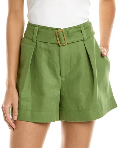 Vince Belted Twill Short In Green