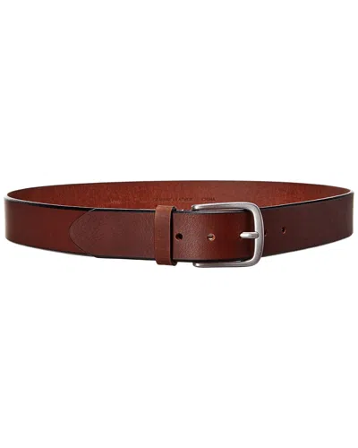 Brass Mark Leather Belt In Brown