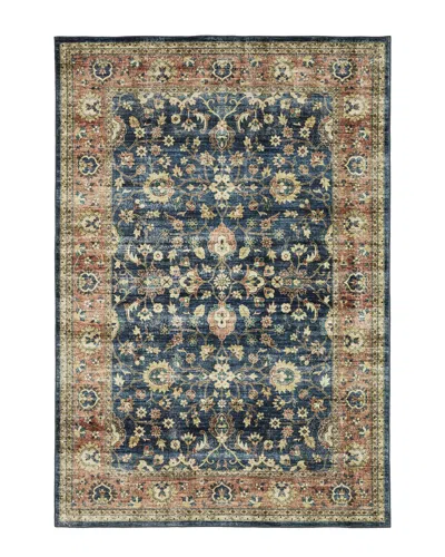 Stylehaven Stellar Vintage Bordered Traditional Washable Area Rug In Blue