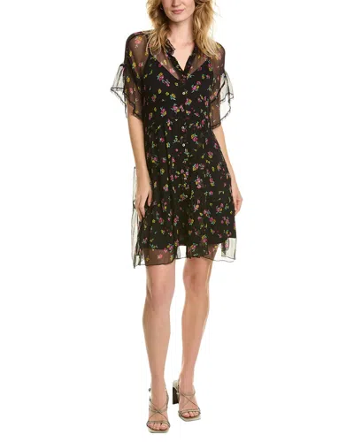 Johnny Was Natalia Silk Mini Dress In Black