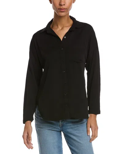 Bella Dahl Pocket Button Down Shirt In Black