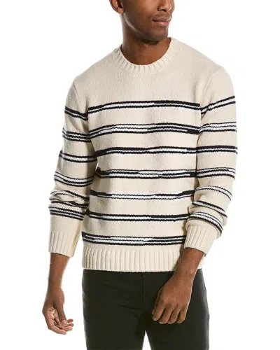 Vince Boucle Crewneck Sweater In White