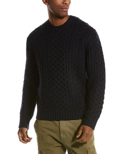 Vince Heirloom Wool & Cashmere-blend Crewneck Sweater In Blue