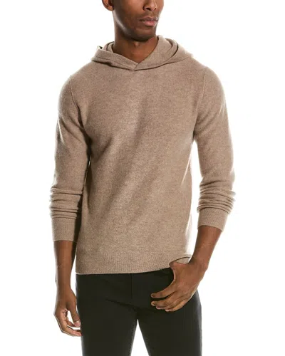 Vince Boiled Cashmere Hoodie In Beige