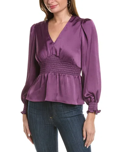 Bcbgmaxazria Smocked Top In Purple