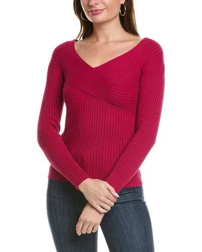 Bcbgmaxazria Ribbed Sweater In Red