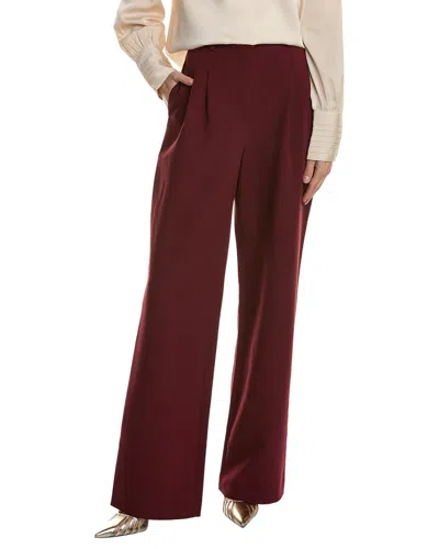 Alexia Admor Elia Pleated Wide Leg Pant In Red