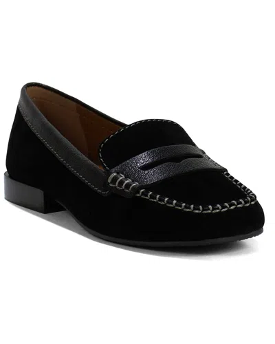 Donald Pliner Binah Suede Loafer In Black