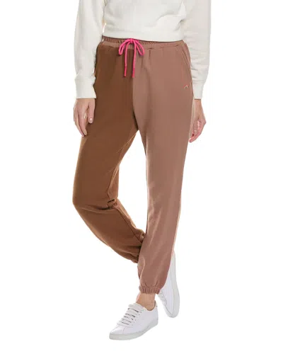 Terez Colorblocked Sweatpant In Brown