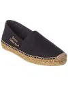 Saint Laurent Black Embroidered Logo Espadrilles