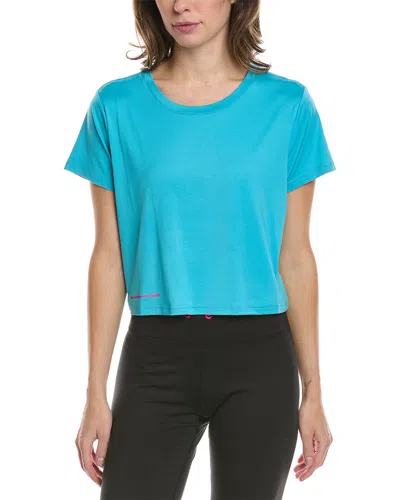 Terez Workit Crop T-shirt In Blue