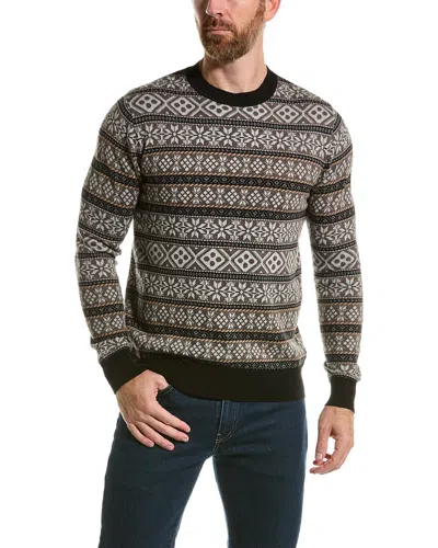 Loft 604 Fairisle Crewneck Sweater In Brown