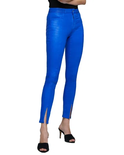 L Agence L'agence Jyothi High-rise Split Ankle Jean Electric Blue Coated Jean