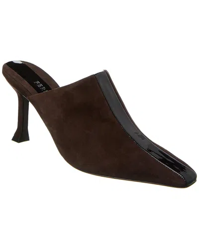 Ferragamo Graph Sophye Suede Mule In Brown