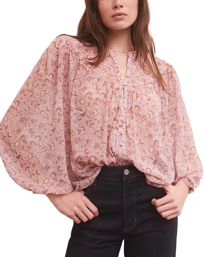 Z Supply Liene Floral Top In Pink