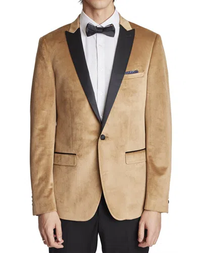 Paisley & Gray Grosvenor Peak Slim Fit Tux Jacket In Beige