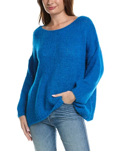 Persaman New York Wool-blend Sweater In Blue