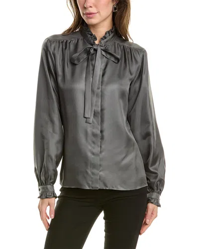 Max Mara Lindsey Silk Shirt In Grey