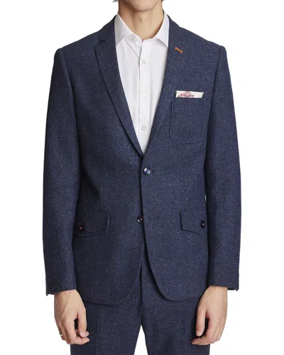 Paisley & Gray Bromley Notch Slim Fit Wool-blend Jacket In Blue