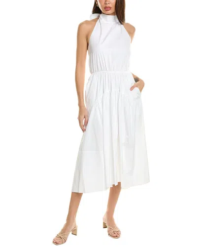 Vince Draped Dress In White